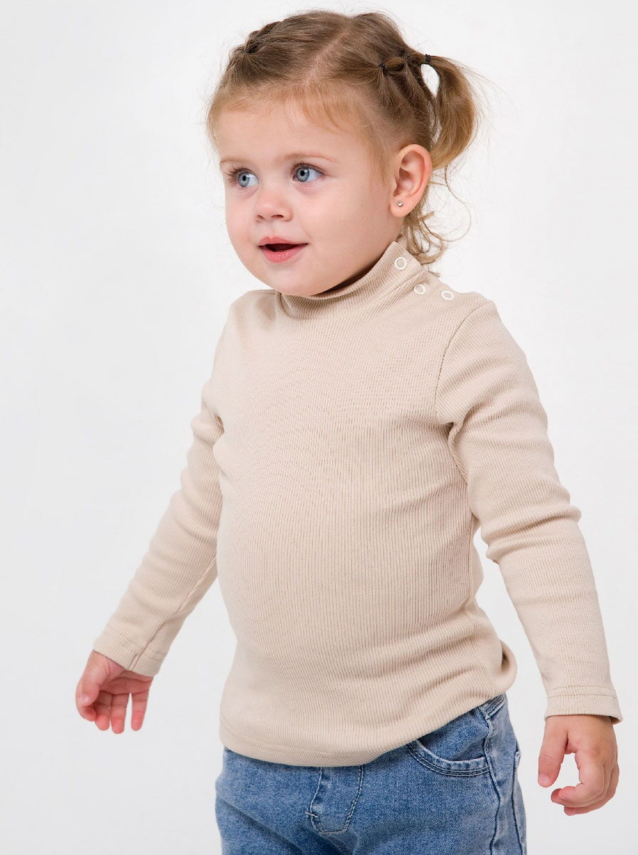 Гольф со стойкой утепленный кашкорс SMIL бежевый 114839 - размеры