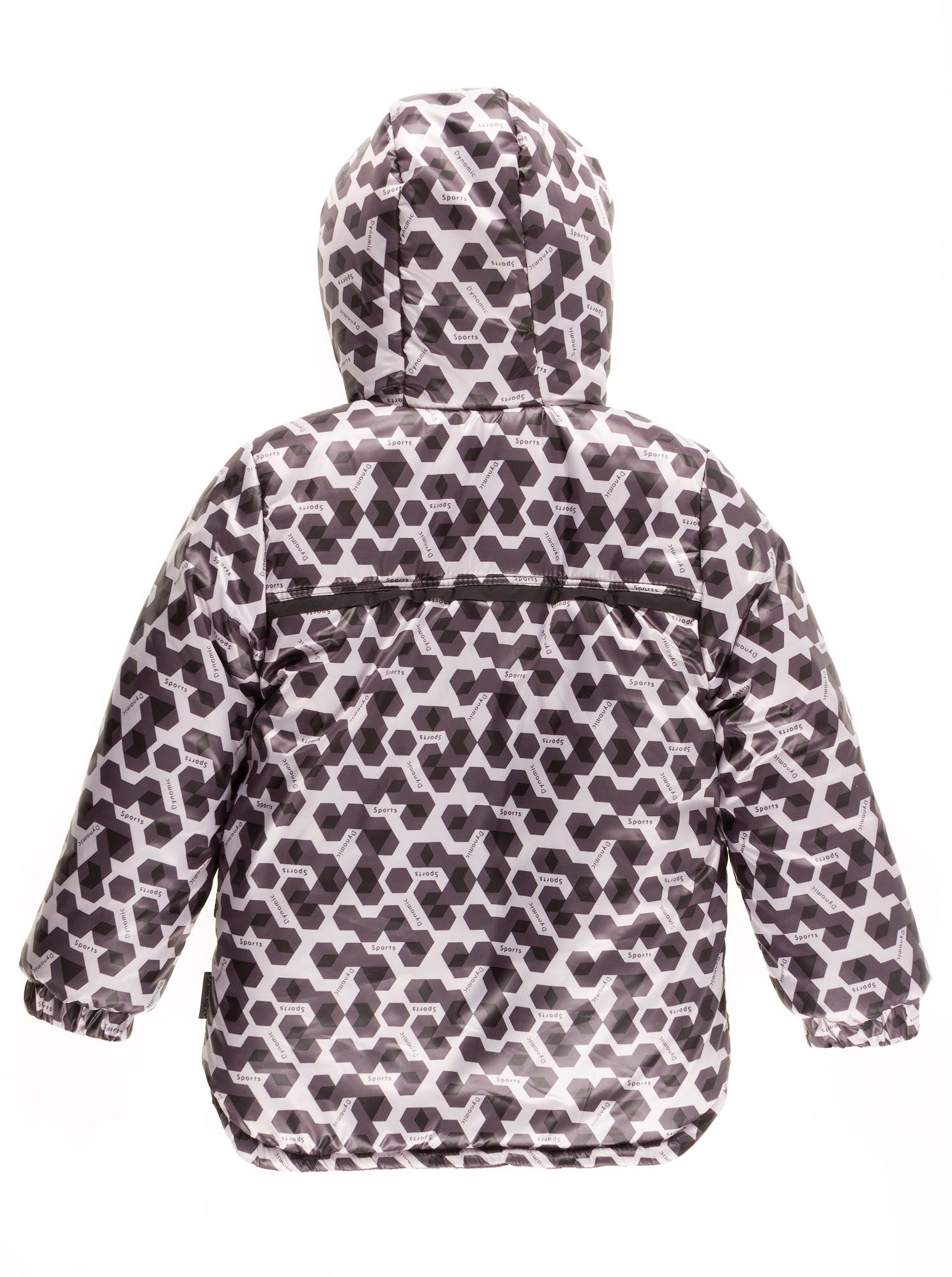 Комбинезон зимний раздельный для мальчика (куртка+штаны) Одягайко геометрия черный 20088+01241О - фотография