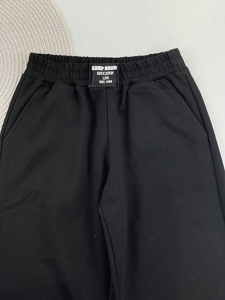 Брючки палаццо для девочки Mevis черные 4982-01 - размеры