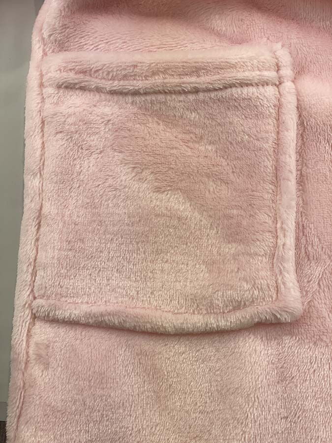 Теплый халат вельсофт для девочки Фламинго Бегемотик розовый 789-900 - картинка
