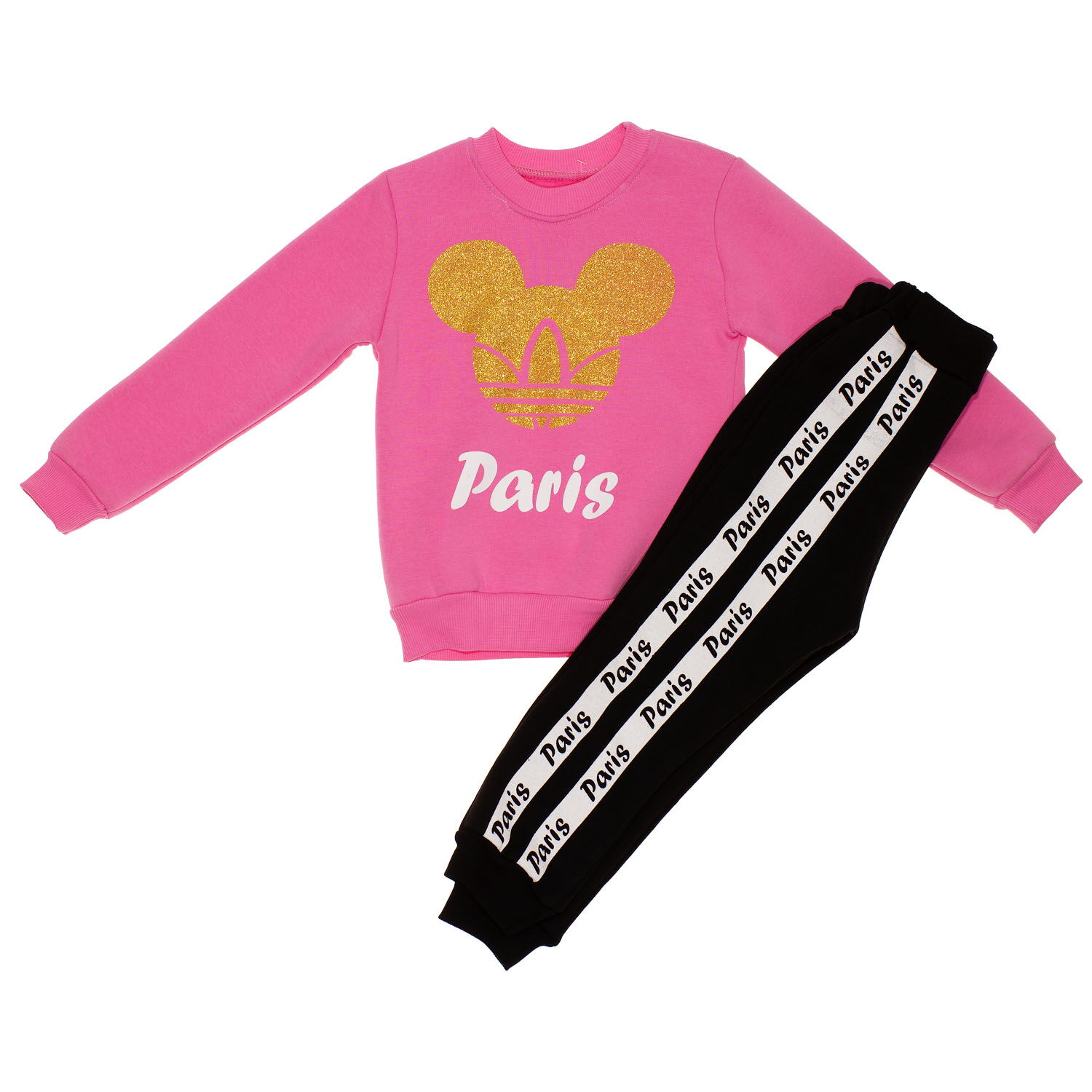 Утепленный костюм для девочки Микки Paris розовый - фото
