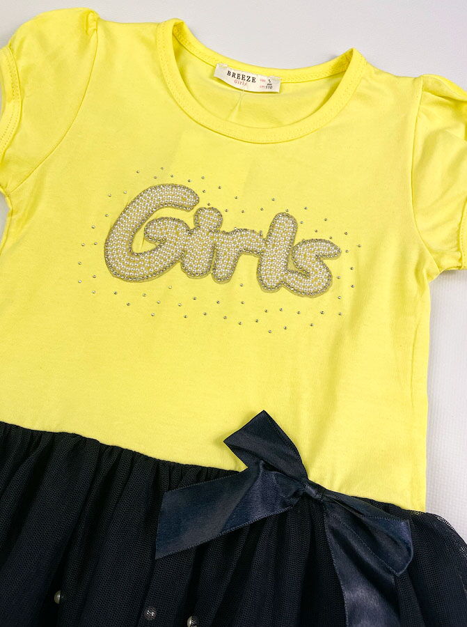 Платье для девочки Breeze Girls желтое 10766 - фотография