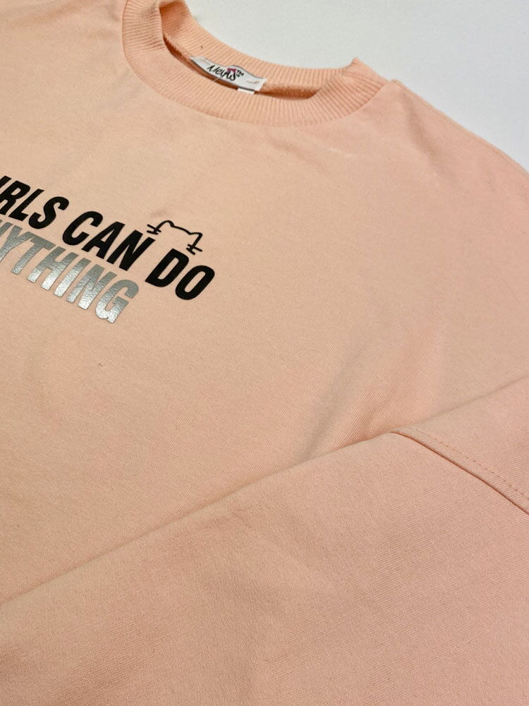 Спортивный костюм для девочки Mevis персиковый 3724-04 - Киев