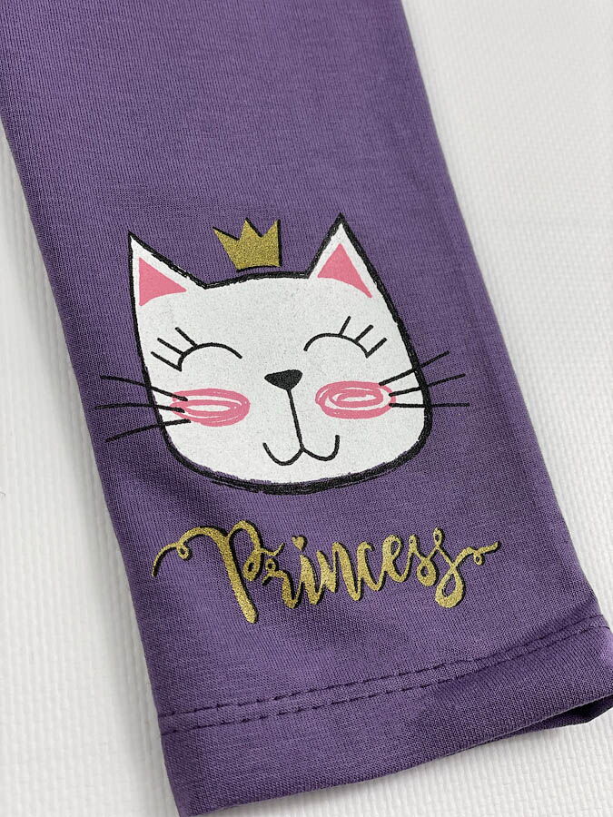 Лосины для девочки Robinzone Котик фиолетовые 1992211 - размеры