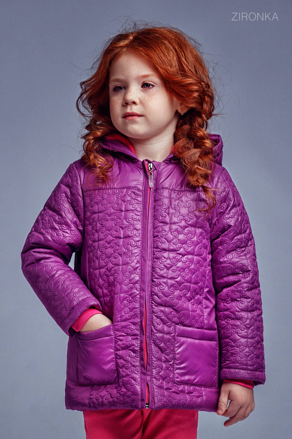 Демисезонная куртка для девочки Zironka фиолетовая 2051-2 - цена