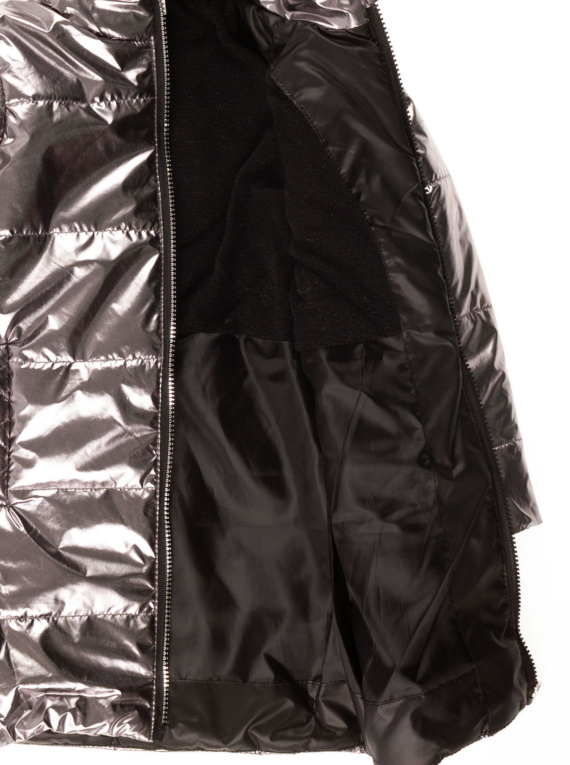 Куртка для девочки Одягайко темное серебро 22352 - фото