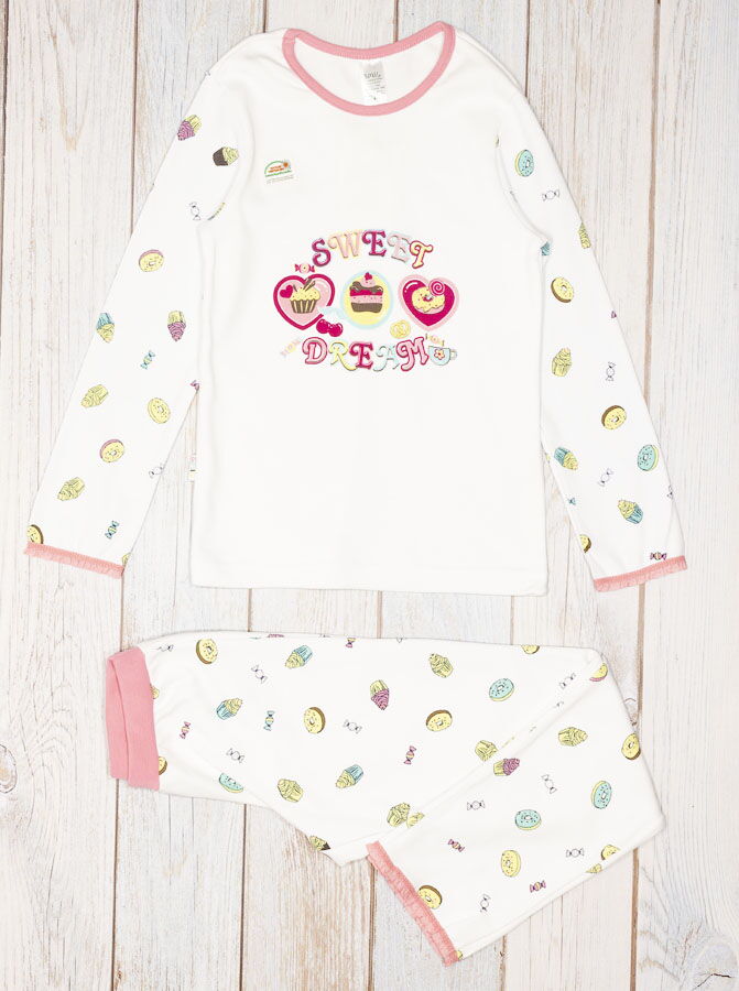Пижама SMIL Пирожные белая 104303 - цена