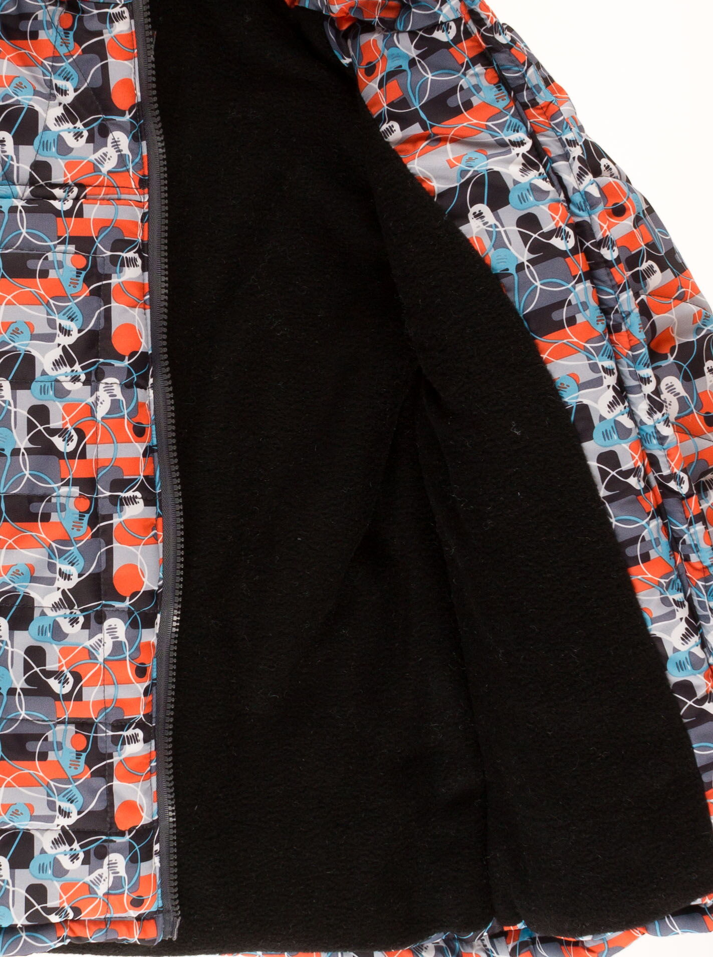 Куртка зимняя для мальчика Одягайко Абстракт оранжевая 20093 - картинка