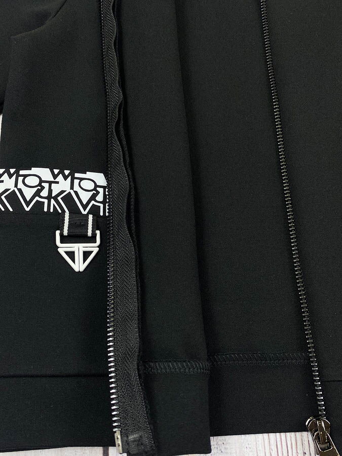 Бомбер для девочки Mevis черный 4106-02 - картинка