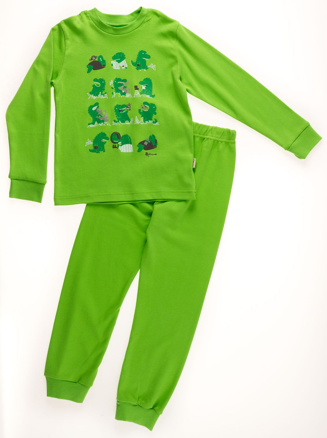Пижама для мальчика  Robinzone зеленая ПЖ-127 - цена