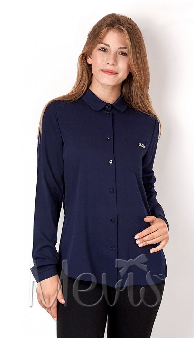 Блузка для девочки Mevis синяя 2969-03 - цена