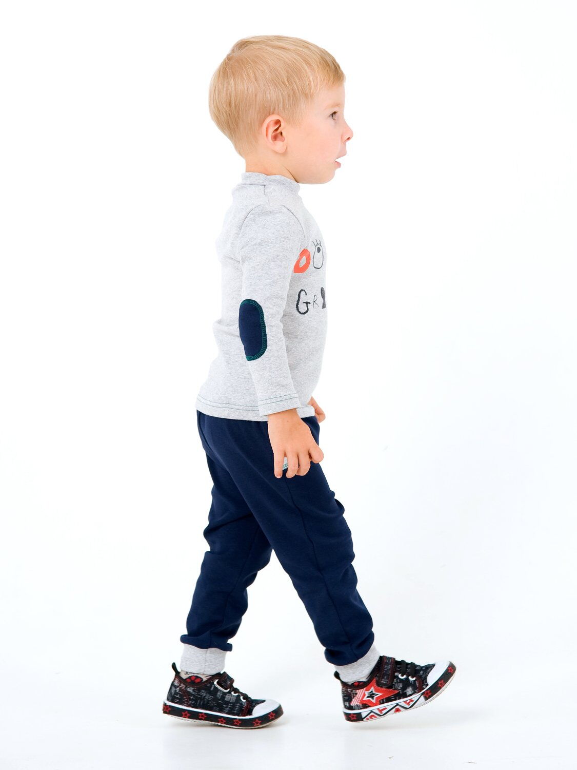 Трикотажные штанишки для мальчика Smil синие 115383 - фото