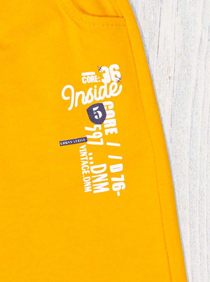Трикотажные шорты для мальчика Breeze желтые 15718 - фото
