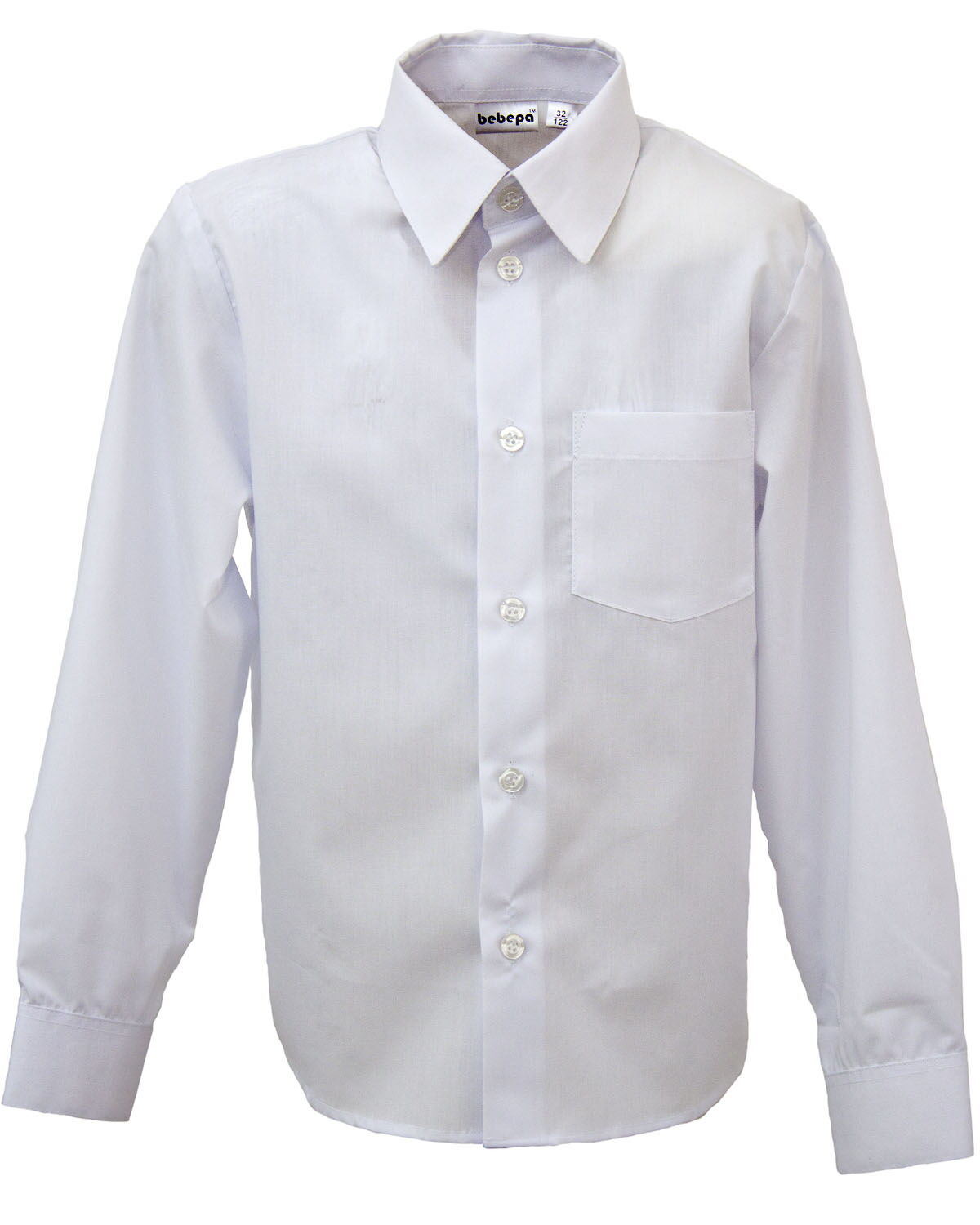 Рубашка с длинным рукавом для мальчика Bebepa белая 1106-136 - цена