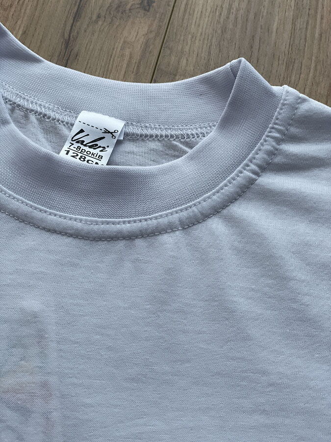 Базовая детская белая футболка Valery tex 1320-99 - фотография