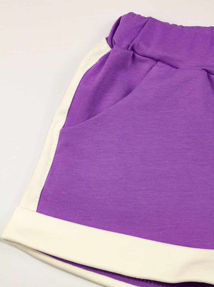 Комплект футболка и шорты для девочки Фламинго лаванда 837-416 - купить