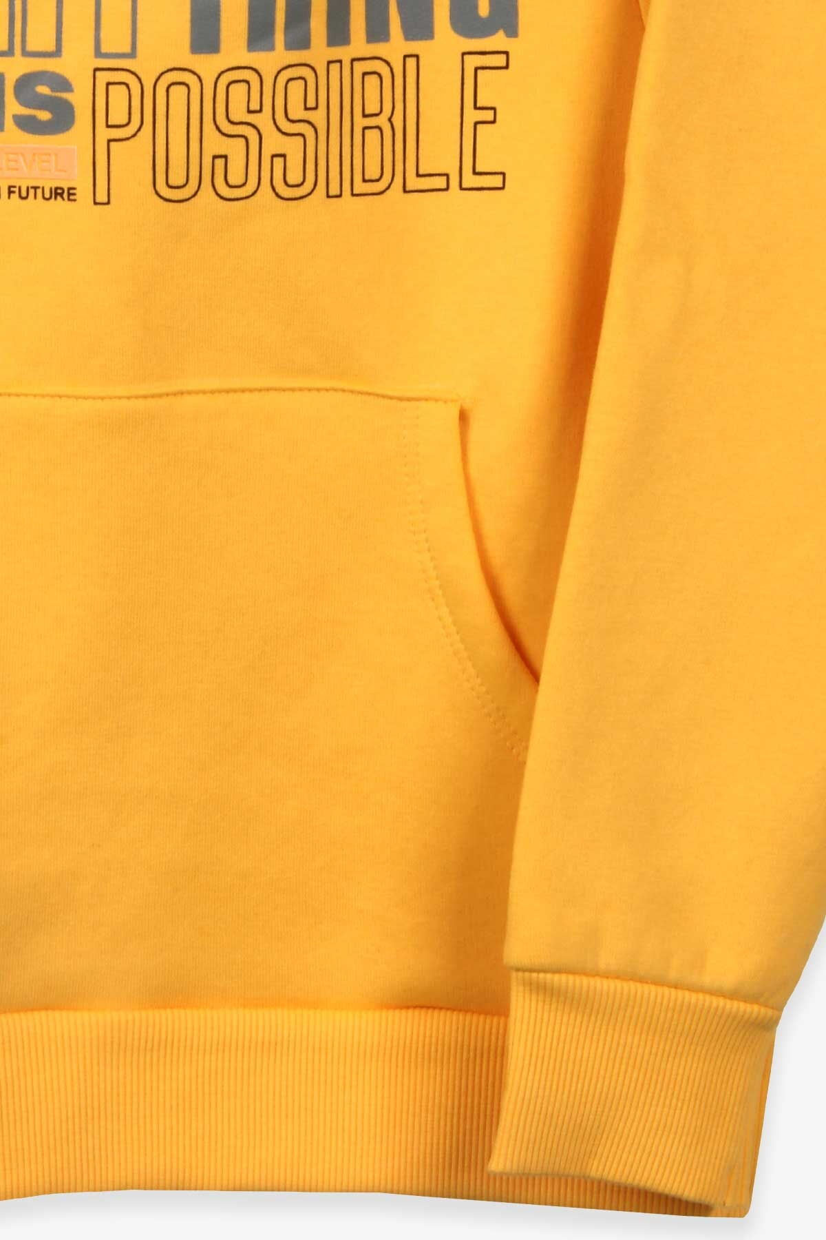 Утепленная кофта-худи для мальчика Breeze желтая 16416 - размеры