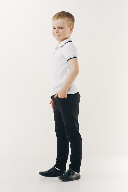 Поло с коротким рукавом для мальчика SMIL белое 114659/114660/114661 - размеры