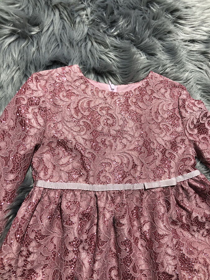 Нарядное платье для девочки Mevis розовое 3131-02 - фото