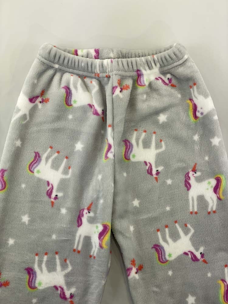 Пижама детская вельсофт Фламинго Единорожки серая 855-910 - купить