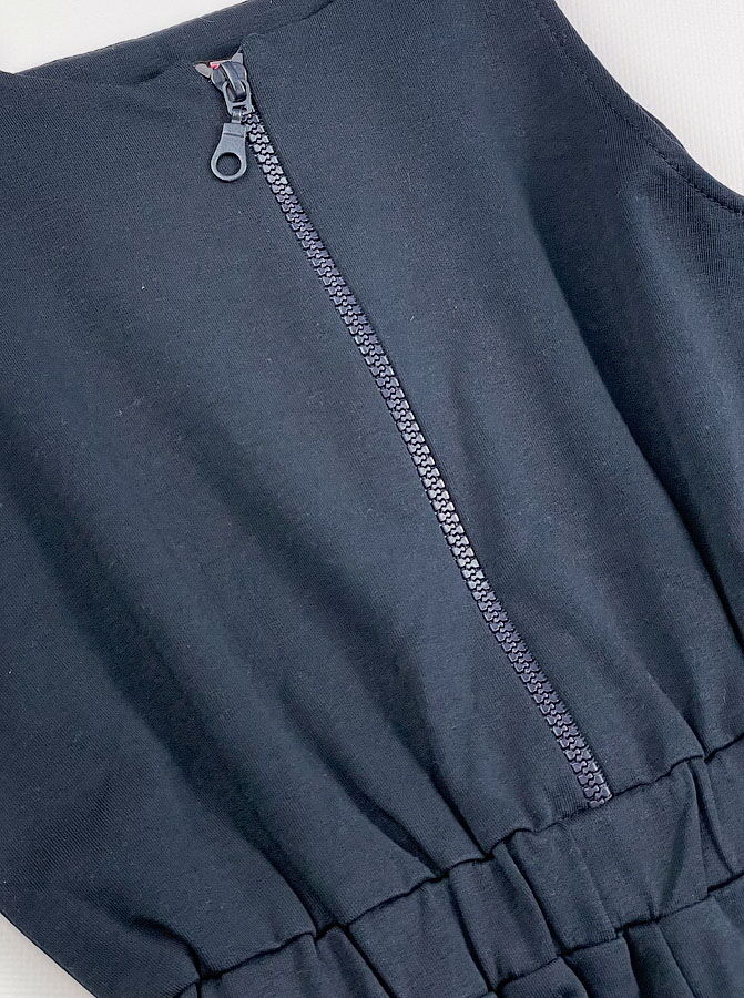 Школьный комбинезон для девочки Mevis синий 3741-01 - картинка