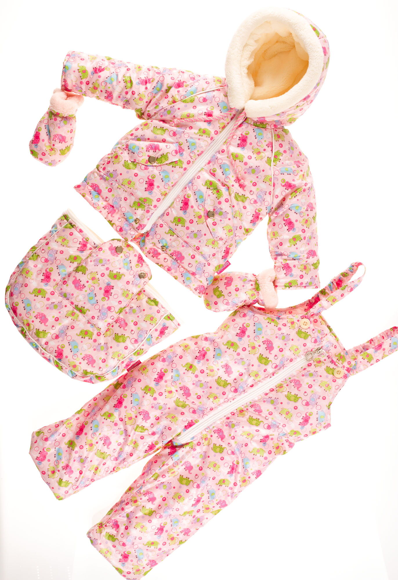 Комбинезон-трансформер зимний для девочки Одягайко розовый 20096+01245 - фотография