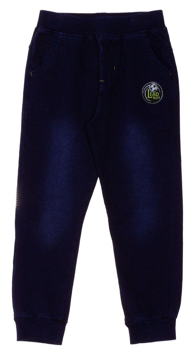 Утепленные джинсы-джоггеры для мальчика GRACE синие 80393 - цена