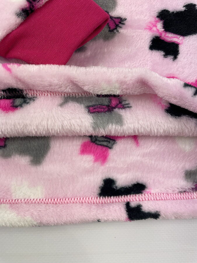 Пижама детская вельсофт Фламинго Собачки розовая 855-910 - фотография