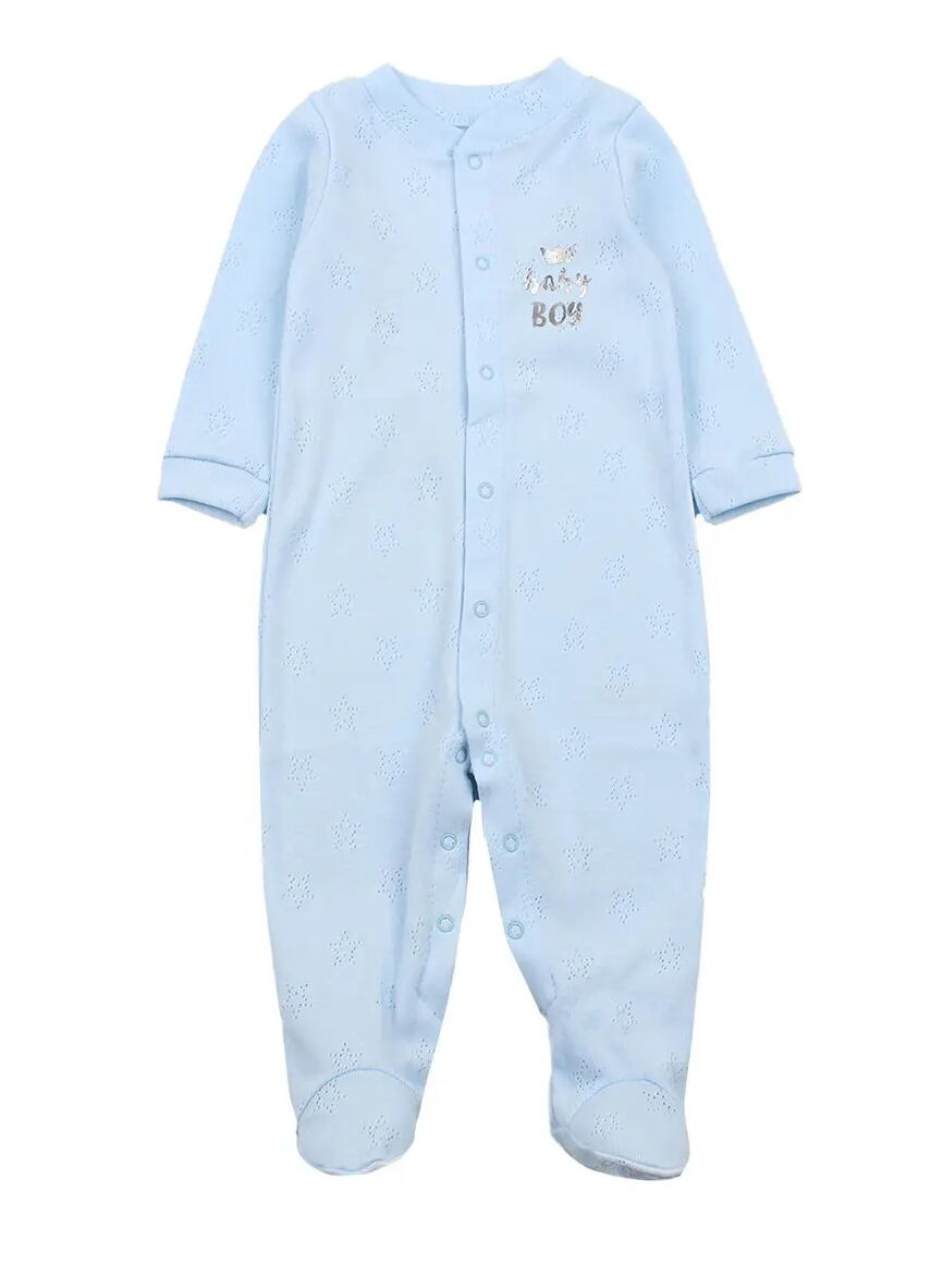 Человечек для мальчика Фламинго Baby Boy голубой 382-1022 - фото