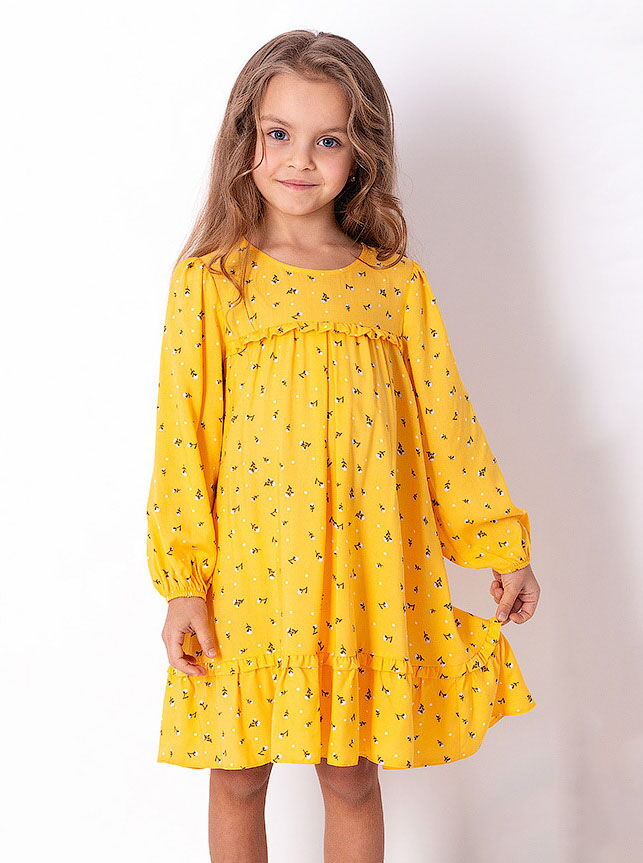 Платье для девочки Mevis желтое 3735-01 - цена