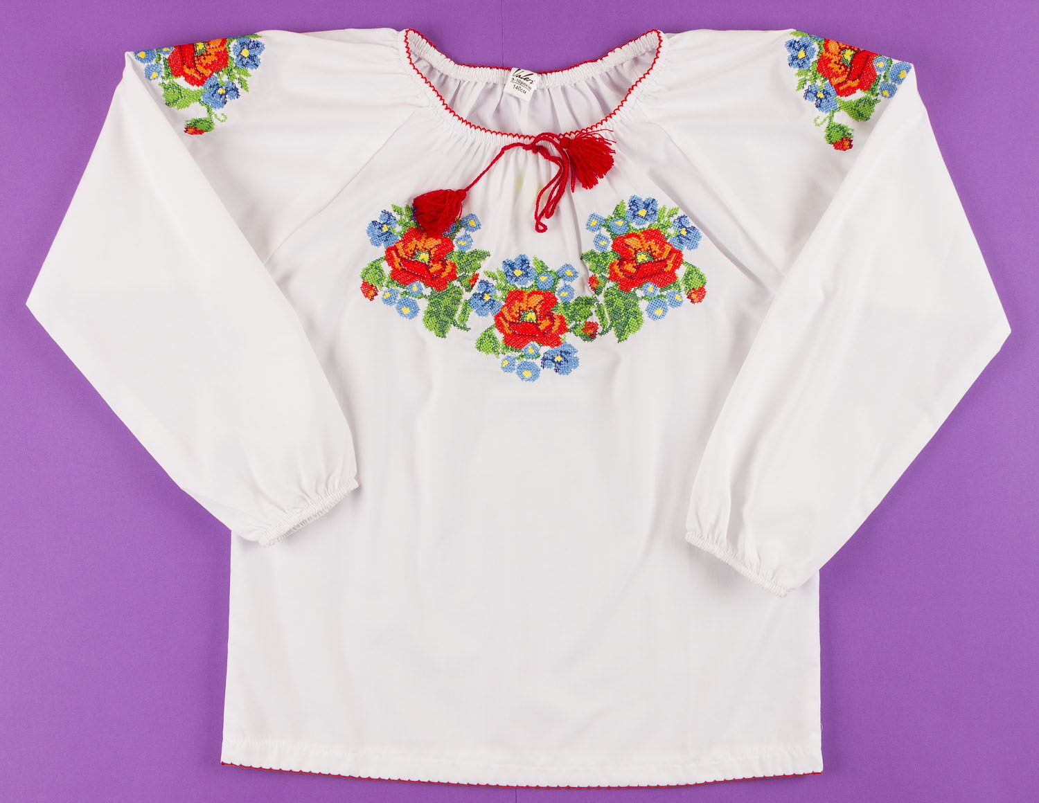 Вышиванка-блузка с длинным рукавом для девочки Valeri tex 1660-20-311 - цена