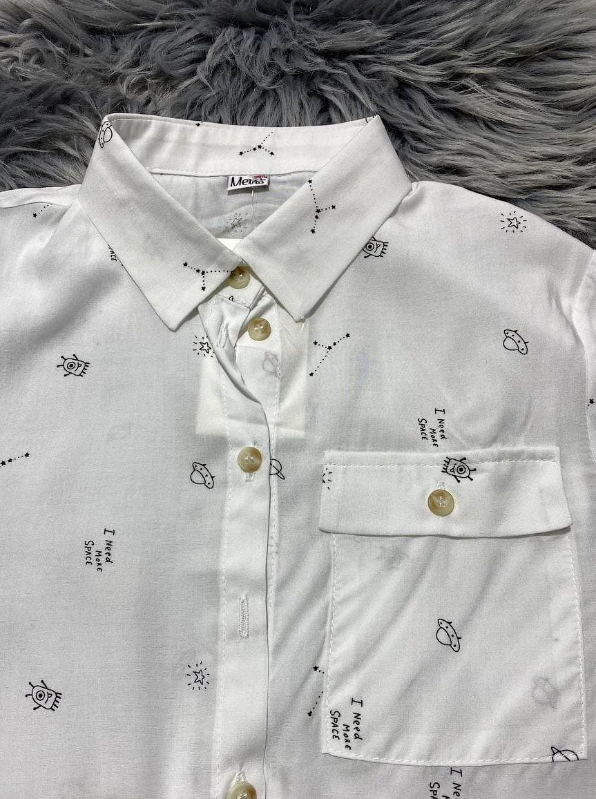 Блузка для девочки Mevis белая 3611-01 - размеры