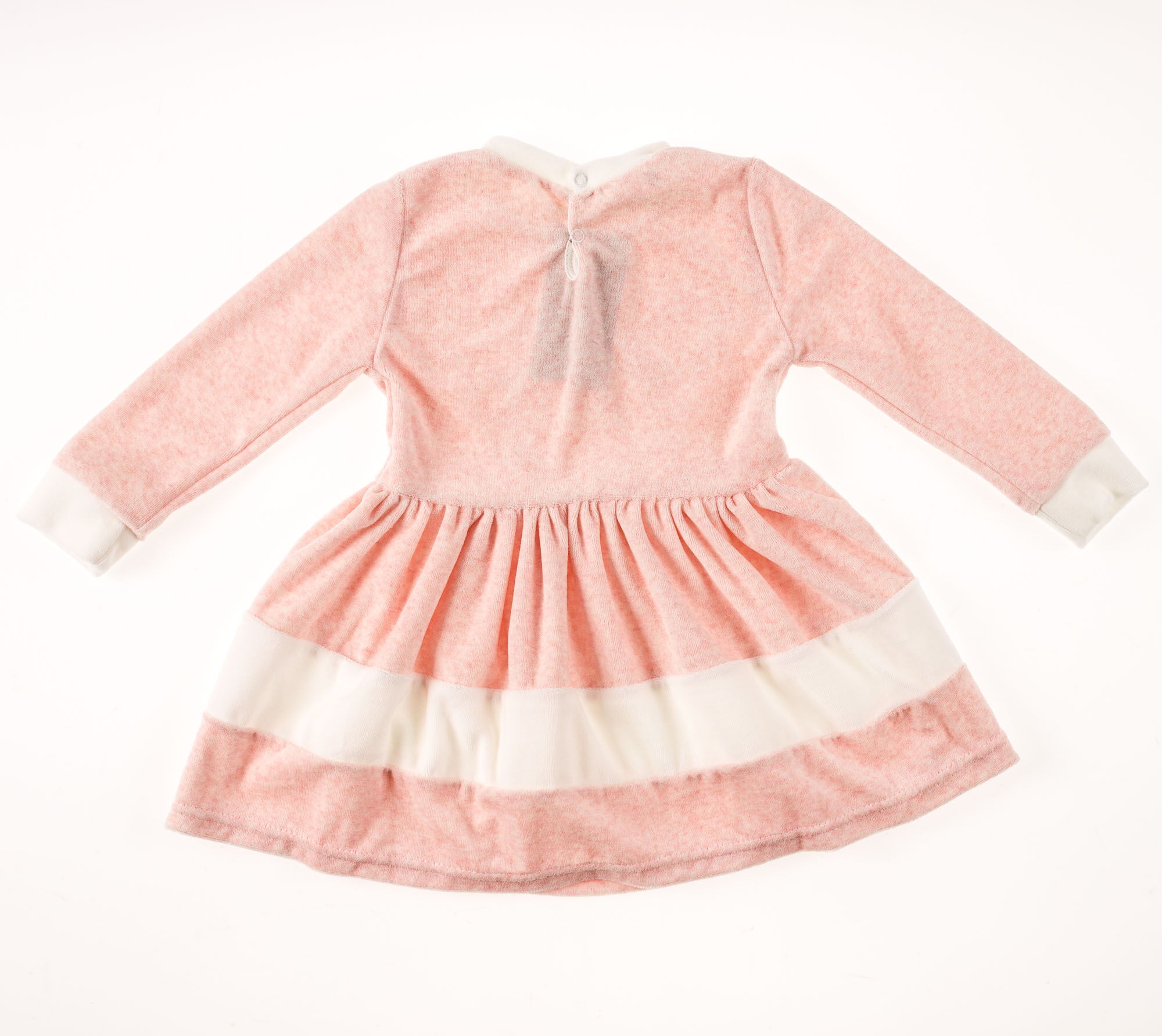 Платье велюровое для девочки  Family Pupchik Кружево розовое 9009 - размеры