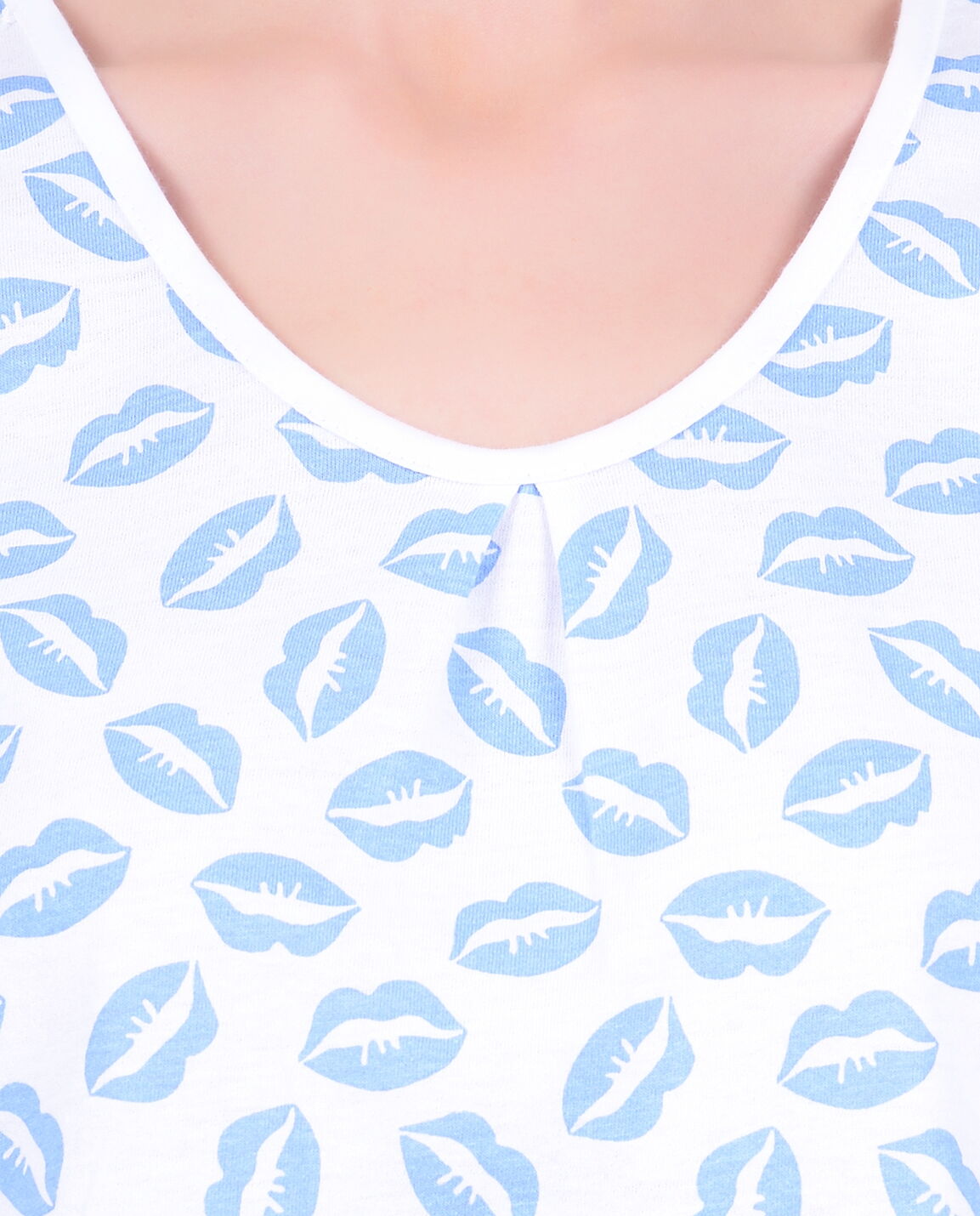 Комплект женский (майка+шорты) MISS FIRST KISS голубой - картинка