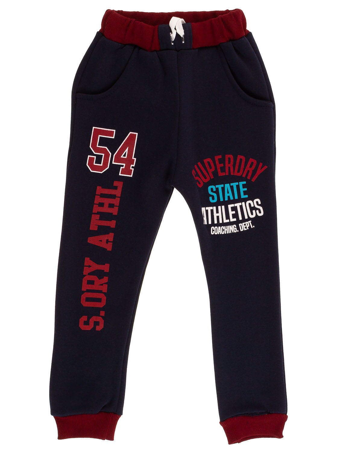 Утепленные спортивные штаны для мальчика 54 темно-синие - цена