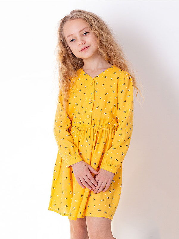 Платье для девочки Mevis желтое 3746-02 - цена