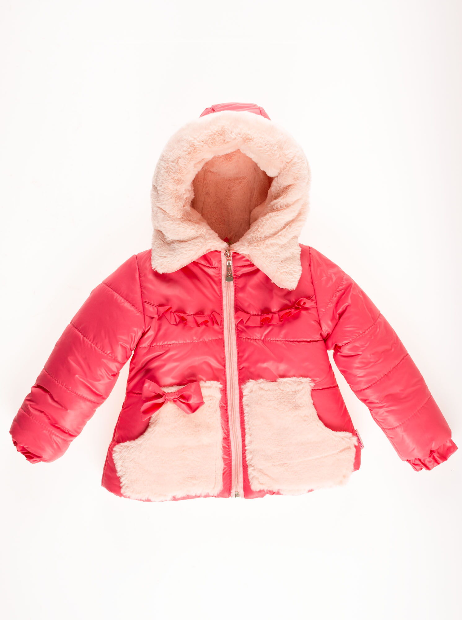 Комбинезон раздельный зимний для девочки (куртка+штаны) ОДЯГАЙКО коралловый 20023/32005 - картинка