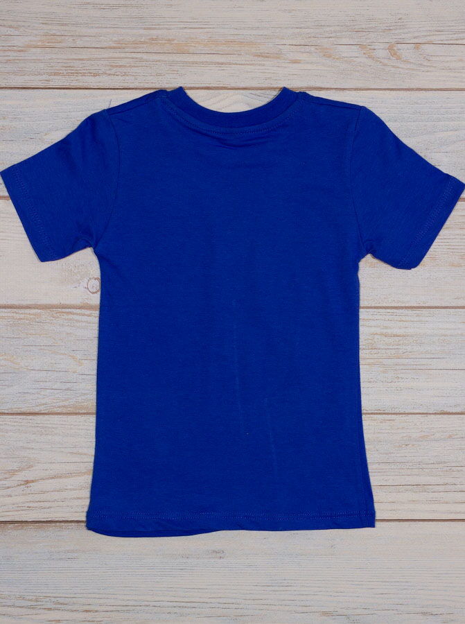 Футболка для мальчика Big Wheel синяя 574 - размеры