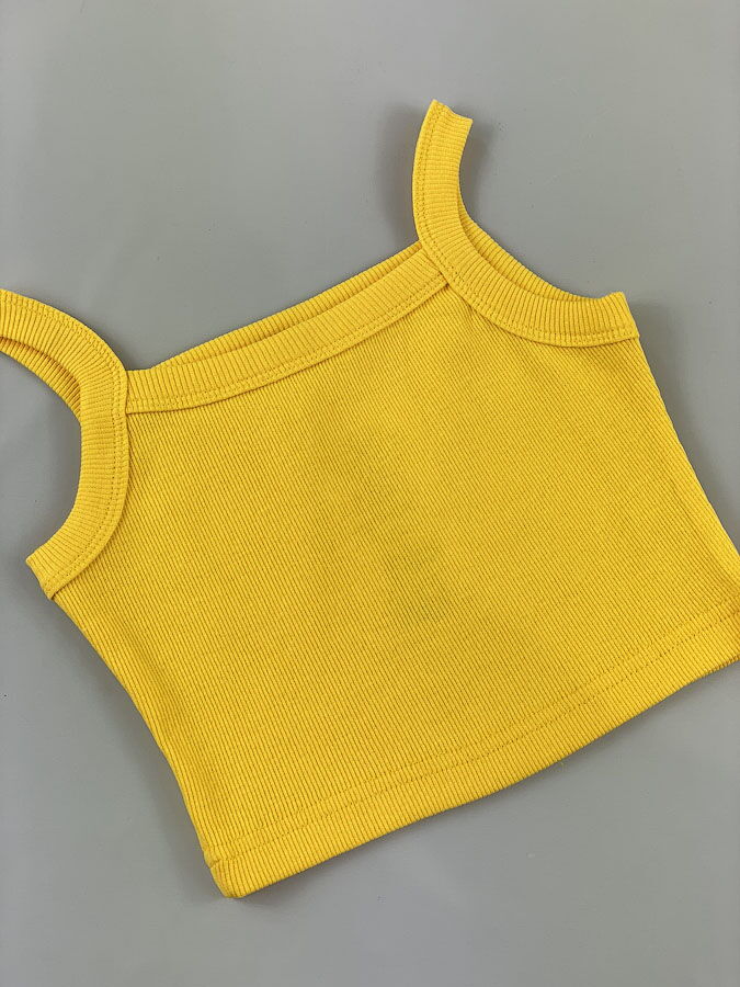 Кроп-топ для девочки Mevis желтый 4607-08 - фото