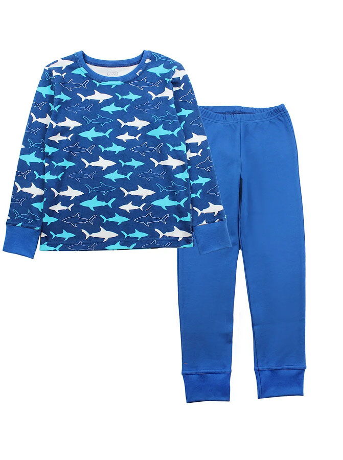 Пижама для мальчика Фламинго Shark синяя 249-217 - цена