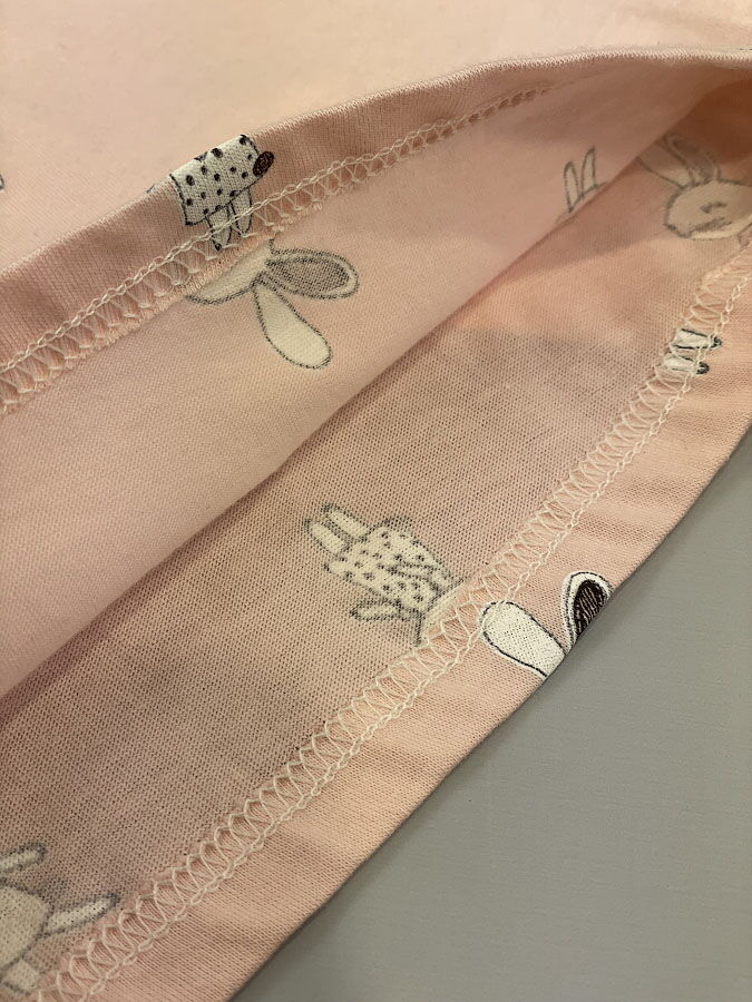 Комплект майка и шорты для девочки Фламинго Зайчики персиковый 242-115 - размеры