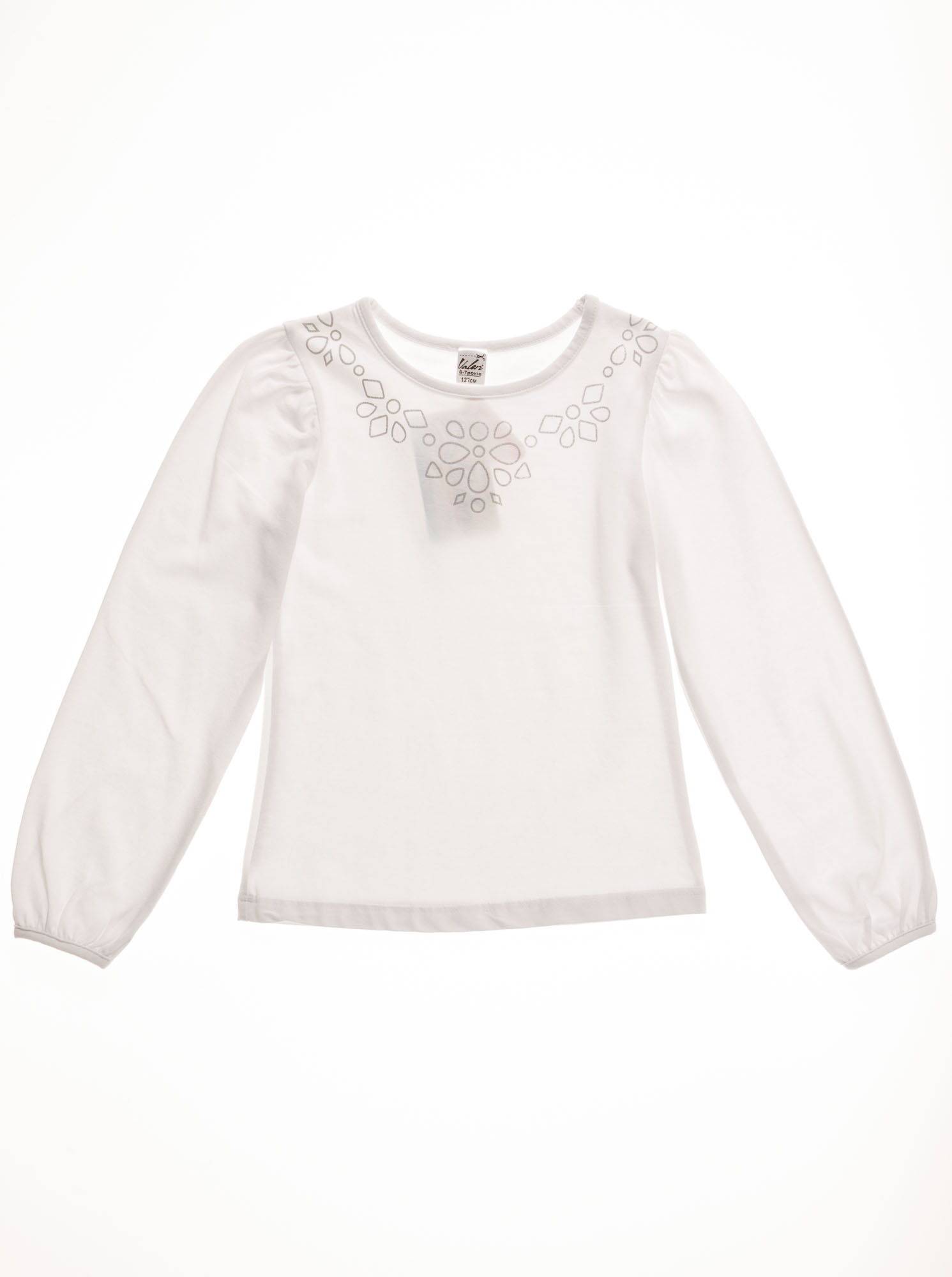 Блузка с длинным рукавом для девочки Valeri tex белая 1542-55-042 - цена