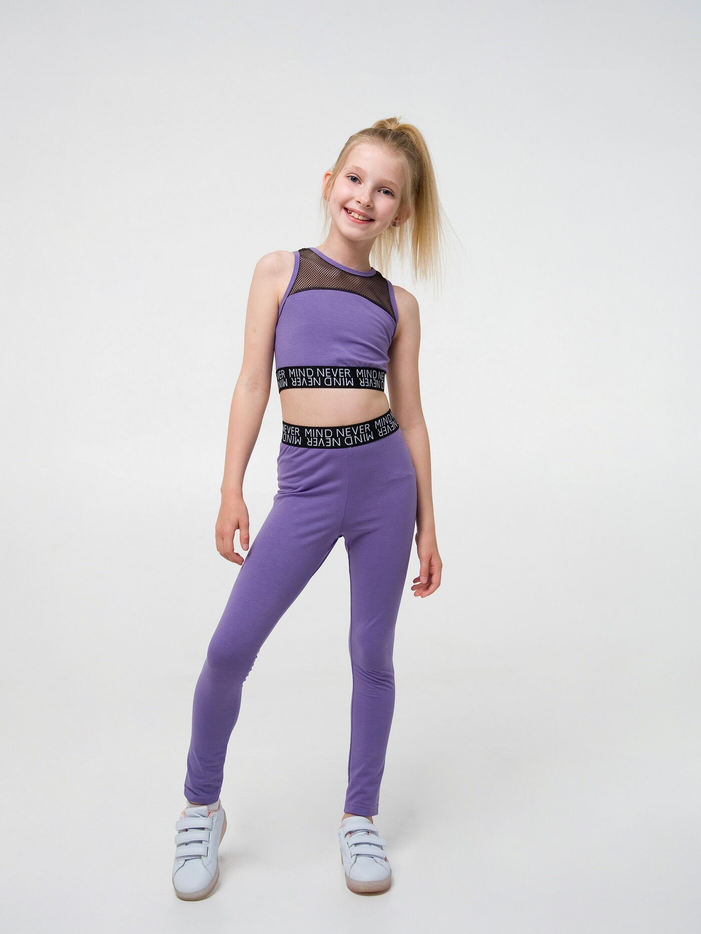 Спортивный топ для девочки SMIL сиреневый 110662/110665/110670 - фото