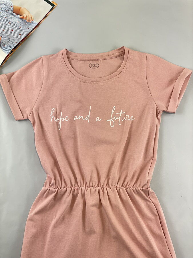 Летнее трикотажное платье для девочки Фламинго розовое 725-417 - размеры