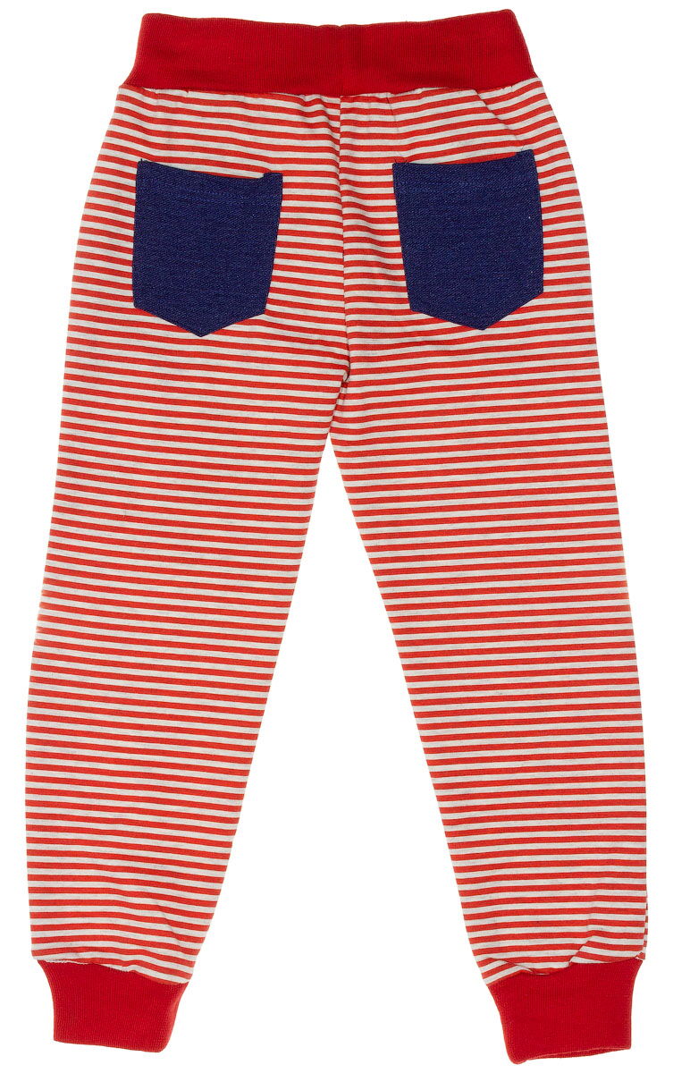 Спортивные штаны для девочки GRACE Полоска красные 60167 - фото
