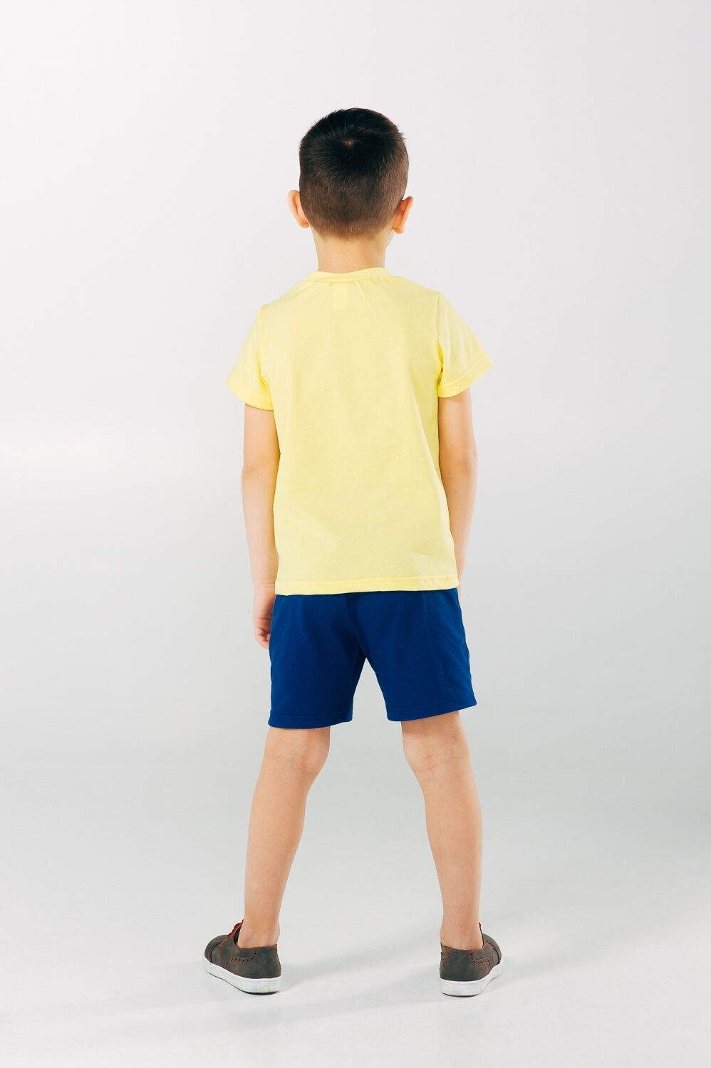 Комплект для мальчика (футболка+шорты) SMIL Мечтатели желтый 113254 - фото