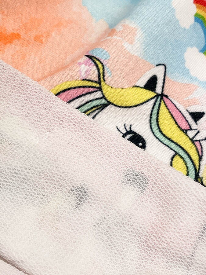 Футболка и шорты для девочки Единорог желтый 1527 - фотография