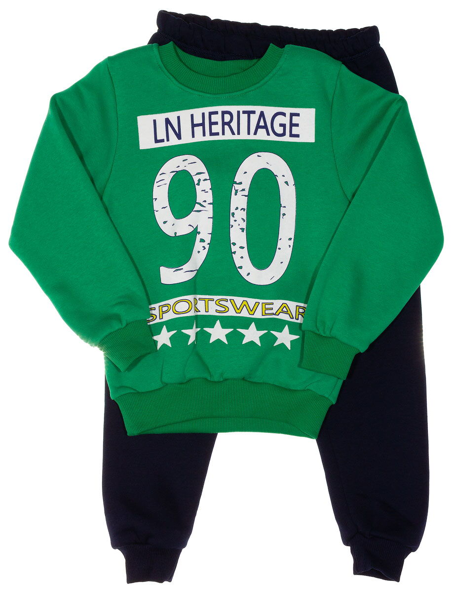 Утепленный костюмчик для мальчика Benna 90 зеленый 582 - цена