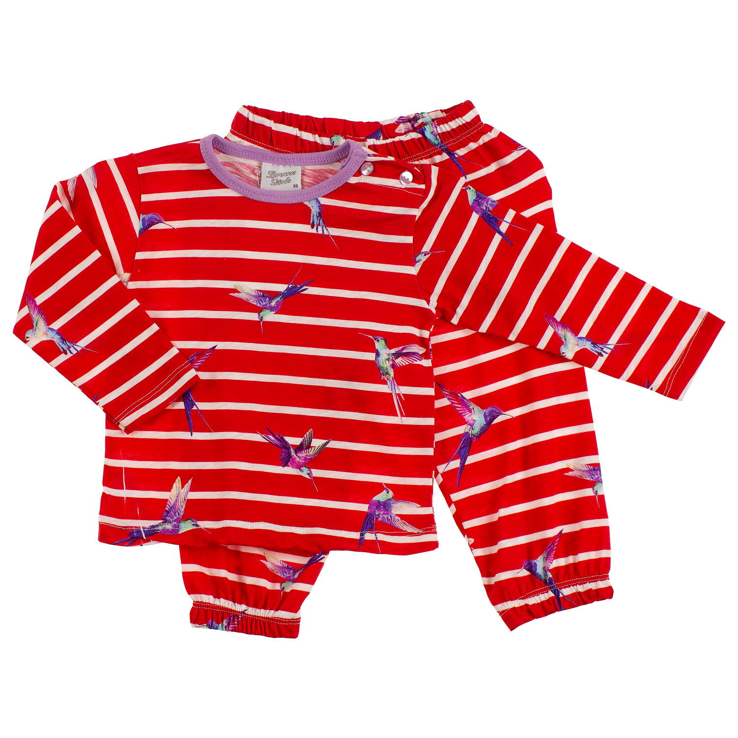 Пижама для девочки Breeze Колибри красная 8382 - цена