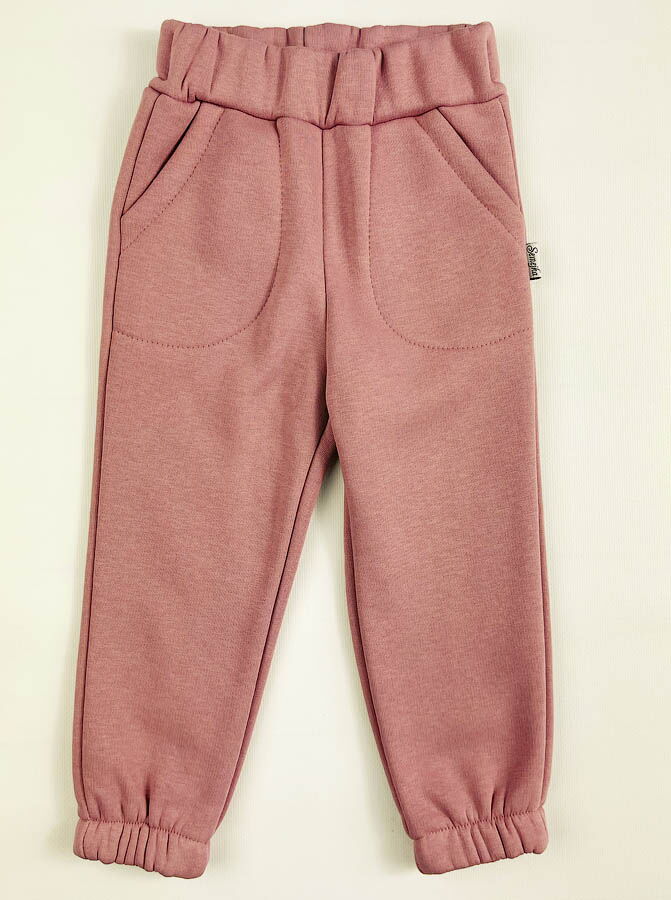 Утепленные спортивные штаны для девочки Semejka розовые 1004 - цена